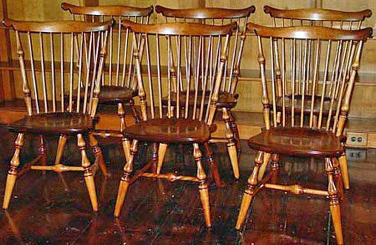 6 Windsor chairs after restoration