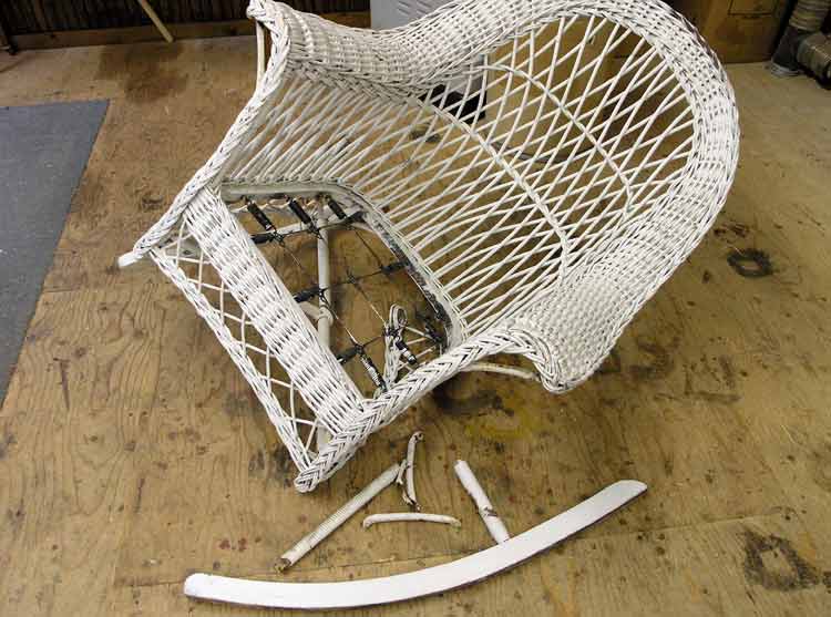 Repairing discount rattan chairs