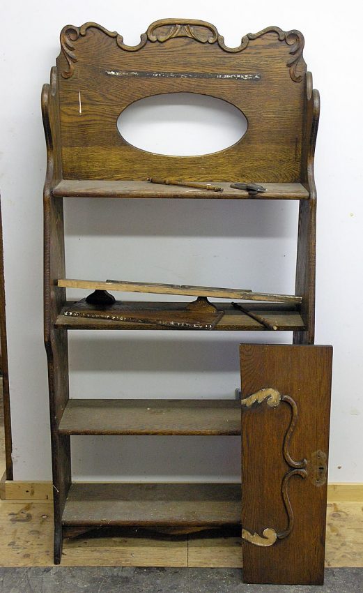 Larkin desk before restoration