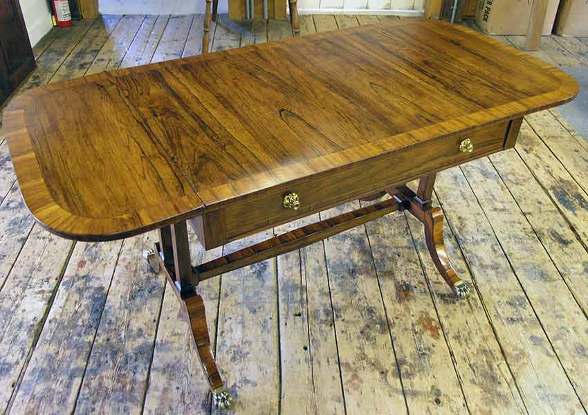 Antique sofa table after restoration