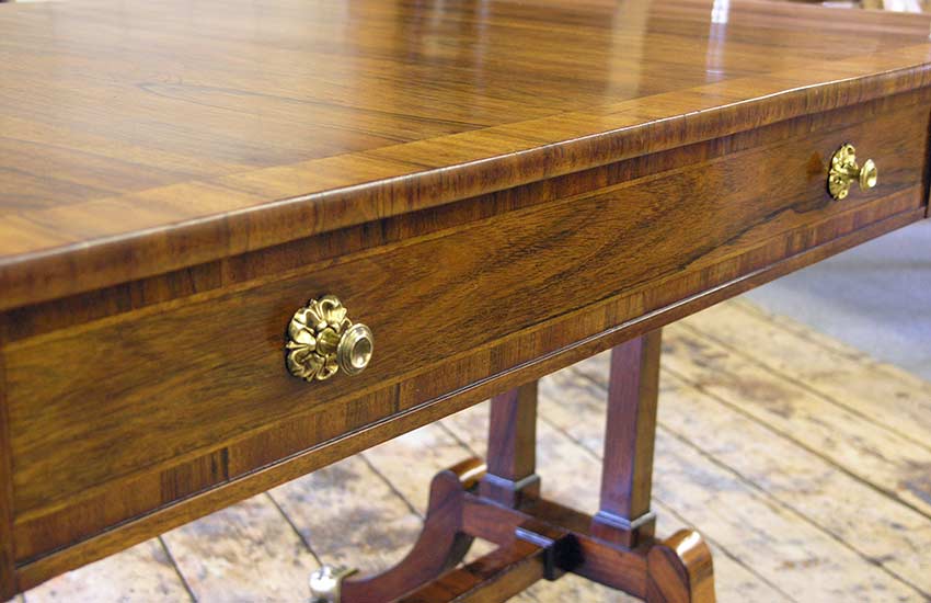 Sofa table after polishing