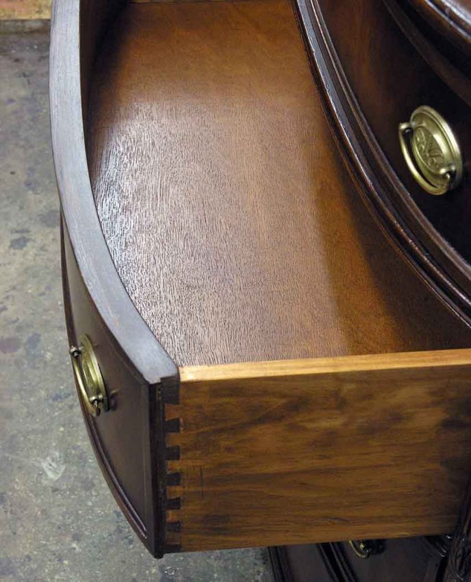 Dresser drawer after restoration