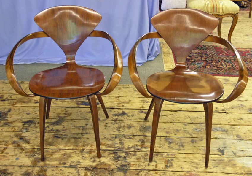 2 Plycraft chairs after restoration