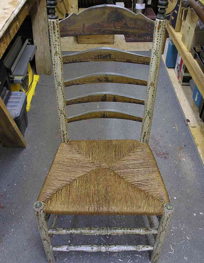 Chair seat after repair