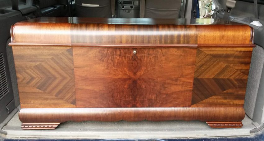 Lane cedar chest repaired and refinished