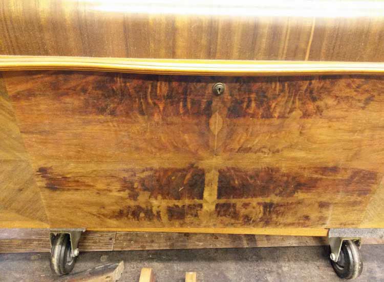 Lane cedar chest before refinishing