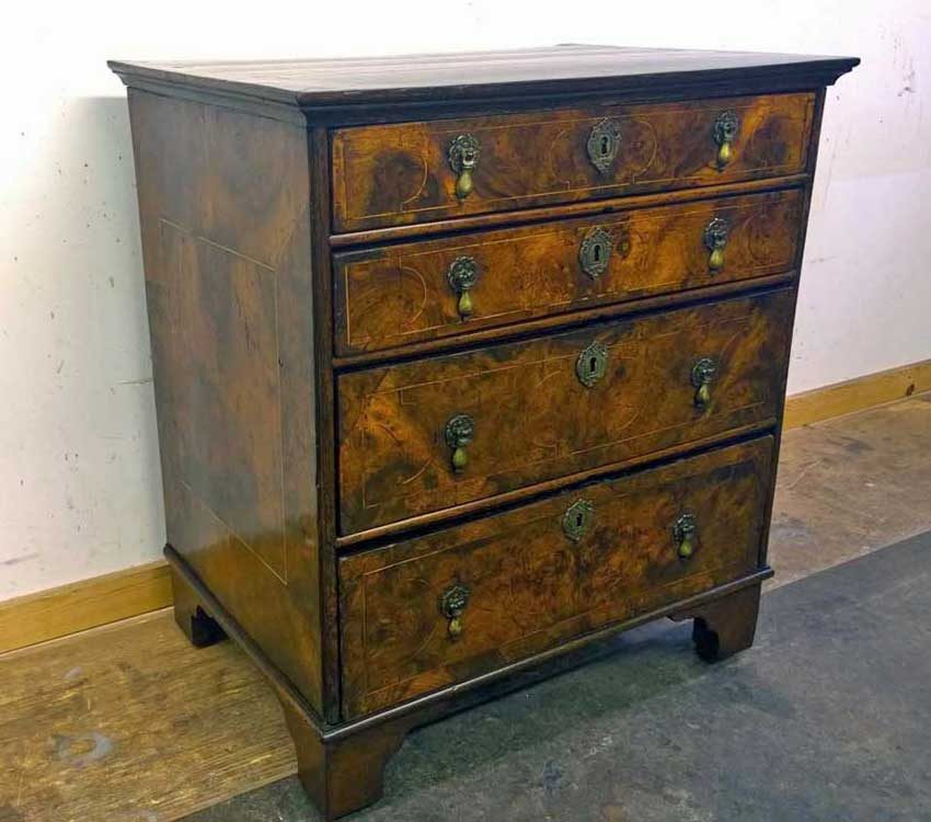 Antique chest of drawers after restoration