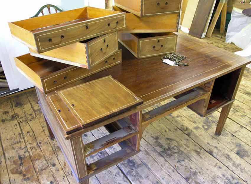 Partners desk before refinishing