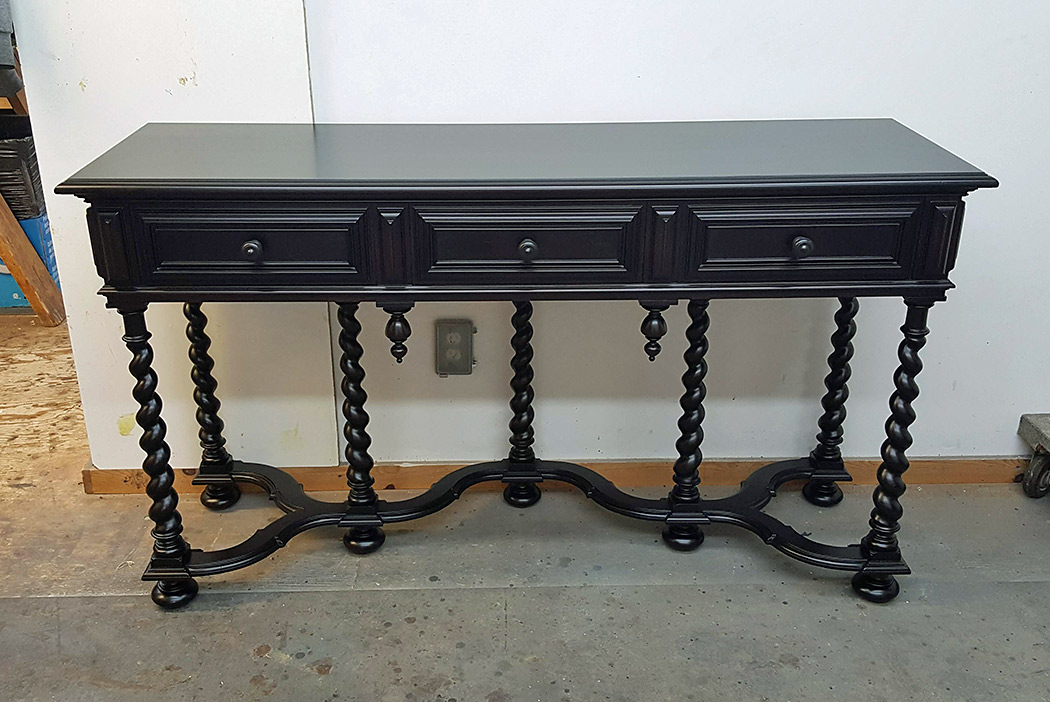 Photo inspiration: Cost To Refinish A Console Table Reference: 1920 S Console Library Table Before And After Refinishing